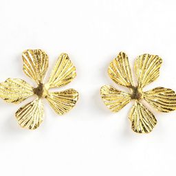 Rukhmani Gold Plated Floral Shaped Studs-image-76