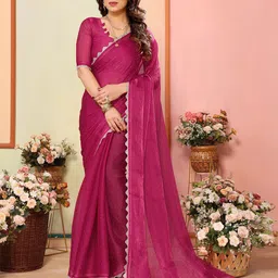 The Textile Hub Embellished Beads and Stones Pure Silk Saree-image-80