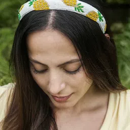 HAIR DRAMA CO. Women Puff Headband Hair Hoops Beaded Hairband-picture-34
