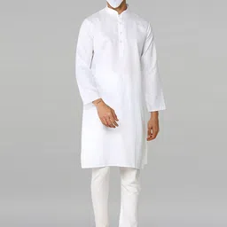 PulseIQ Men Regular Pure Cotton Kurta with Trousers-picture-15