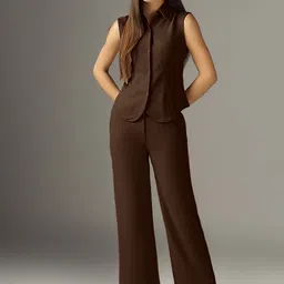 Selvia Shirt Collar Shirt & Trousers Co-ords-image-55