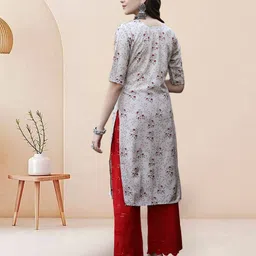 7Threads Selection Of 2 Geometric Printed Round Neck Straight Kurtas image 3