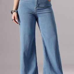 Miss Chase A+ Sunflare Stem Women Wide Leg High-Rise Stretchable Jeans-picture-26