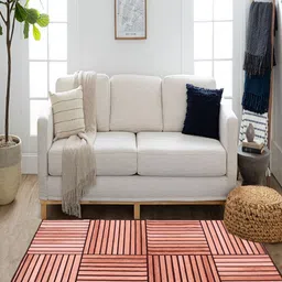 MODEFE Brown Striped Anti-Skid Nylon Carpet-image-43