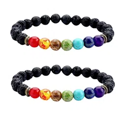 Sukhad Set Of 2 Artificial Beaded Elasticated Bracelet-16