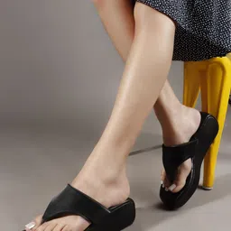 SUKUN Women Open Toe Wedge Heel Sandals-12