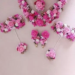 BALIKA VADHU Blooming Elegance Flower Jewelry Set-image-1