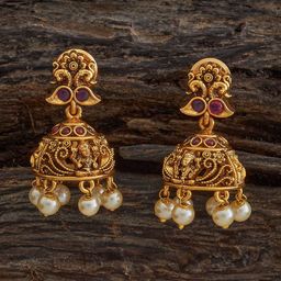 Kushal's Fashion Jewellery Dome Shaped Jhumkas Earrings-11