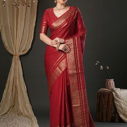 Anouk Leheriya Printed Woven Design Zari Banarasi Saree-25