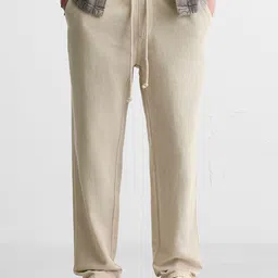 MISCHIEF MONKEY Men Relaxed Straight Leg Low-Rise Trousers-image-50
