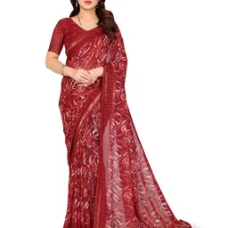Moda Rapido Floral Printed Saree With Zari Border-picture-44