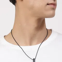 Roadster Rhodium-Plated Square Pendants with Chains image 5