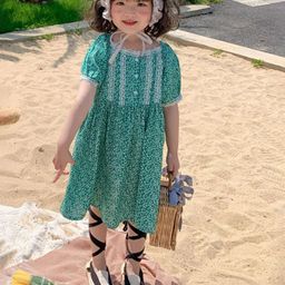 LULU & SKY Polka Dot Print A-Line Dress-31