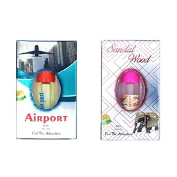 RAVIOUR LIFESTYLE Feel The Attraction Set Of 2 Airport & Sandal Wood Attar - 8 ml Each-49