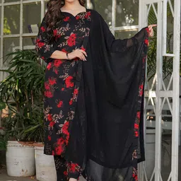 KALINI Women Floral Printed Kurta with Trousers & Dupatta-picture-15