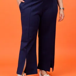 Toodle Plus Women Plus Size Classic Regular Fit Trousers-image-77