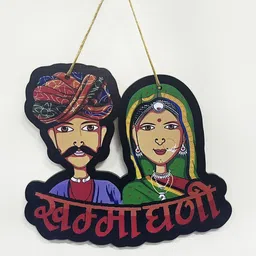 Khamma Ghani Indian Couple Printed Wall Hanging-image-93
