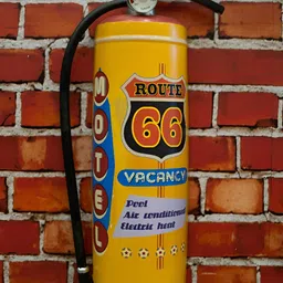 eazy wagon Yellow & Red Motel Route 66 Prop Extinguisher Wall Hangings-image-11