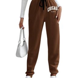 TABADTOD Women Printed Relaxed Joggers Trousers-image-62