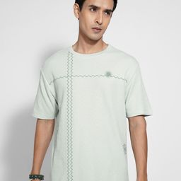 7 Alt by Pantaloons Zig Zag Printed Round Neck Relaxed Fit T-Shirt-picture-18