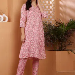 RIG-TIE Printed Pure Cotton Tunis With Trouser Co-Ords-image-5