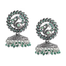 Shining Jewel - By Shivansh Contemporary Jhumkas Earrings-53