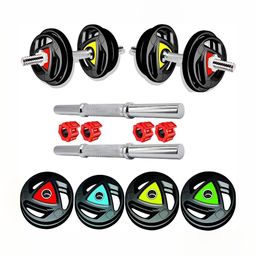 HackerX Set Of 6 Fixed Weight Dumbbell - 2.5 & 2 Kg Each-10