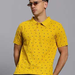 TIMBER HITCH Conversational Printed Polo Collar Cotton Casual T-shirt-picture-49