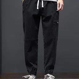 StyleCast x Revolte Men Easy Wash Jogger Fit Mid-Rise Anti Fit Trousers-picture-3