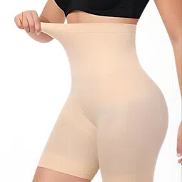Kilvis Beige High-Rise Cotton Shapewear-image-72