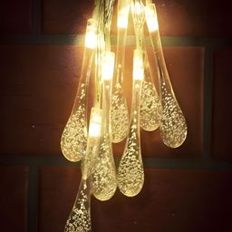 KAVYARA White Teardrop Shape String Lights image 4