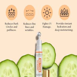 Eartho Essentials Under Eye Roll On With Cucumber Extracts For Dark Circle - 15 ml image 3