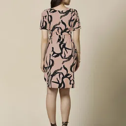 OMPAX Abstract Printed A line Dress image 5