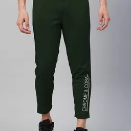 CHROME & CORAL Men Mid Rise Joggers-image-64