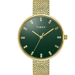 Timex Women Embellished Dial & Stainless Steel Bracelet Straps Analogue Watch TWEL21501-image-24