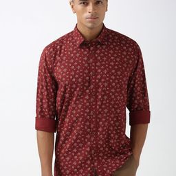 Peter England Casuals Men Spread Collar Floral Printed Cotton Slim Fit Casual Shirt-image-56