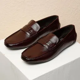 Teakwood Leathers Men Leather Slip-On Casual Loafers-image-91