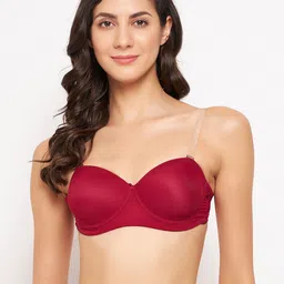 Clovia Half Coverage Underwired Solid Lightly Padded Bra image 1