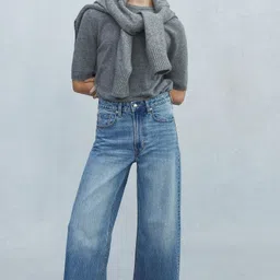 H&M Wide High Cropped Jeans-image-92