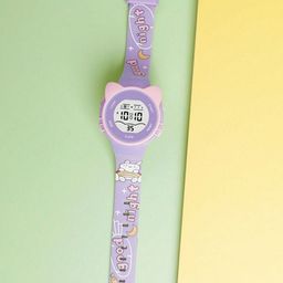 Otage Unisex Kids Embellished Dial & Textured Straps Digital Watch 2206LK CAT Purple1-15