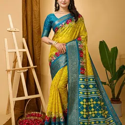 DIVASTRI Kalamkari Zari Kanjeevaram Saree-image-54