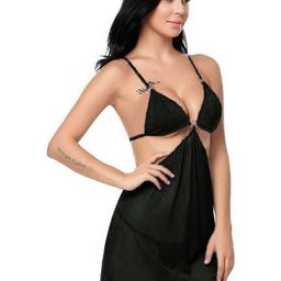 GuSo Shopee Women Black Nylon Baby Dolls-picture-25