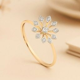 Mia by Tanishq Women 9 KT Gold Whimsy Bloom Diamond Ring-picture-48