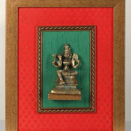 Exotic India Red & Gold toned Textured Wooden Framed Wall Decor Hangings-picture-19