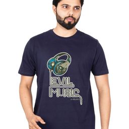 LA MILANO Men Graphic Printed Round Neck Pure Cotton Slim Fit T-shirt-image-85