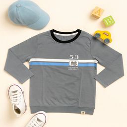 YK X JUST KiDDiNG Boys Typography Printed Cotton T-shirt-picture-42
