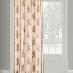 Fabindia Serene Beige& Brown Floral Printed Cotton Door Curtain-68