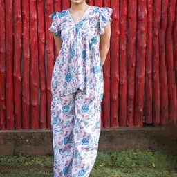 GO BOUJEE Printed Top With Trousers Co-Ords-picture-28
