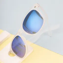Provogue Unisex Blue Lens Wayfarer Sunglasses UV Protected Lens PRG-V3213-42