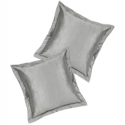 THE CONVERSION Grey Set of 2 Square Cushion Covers image 2